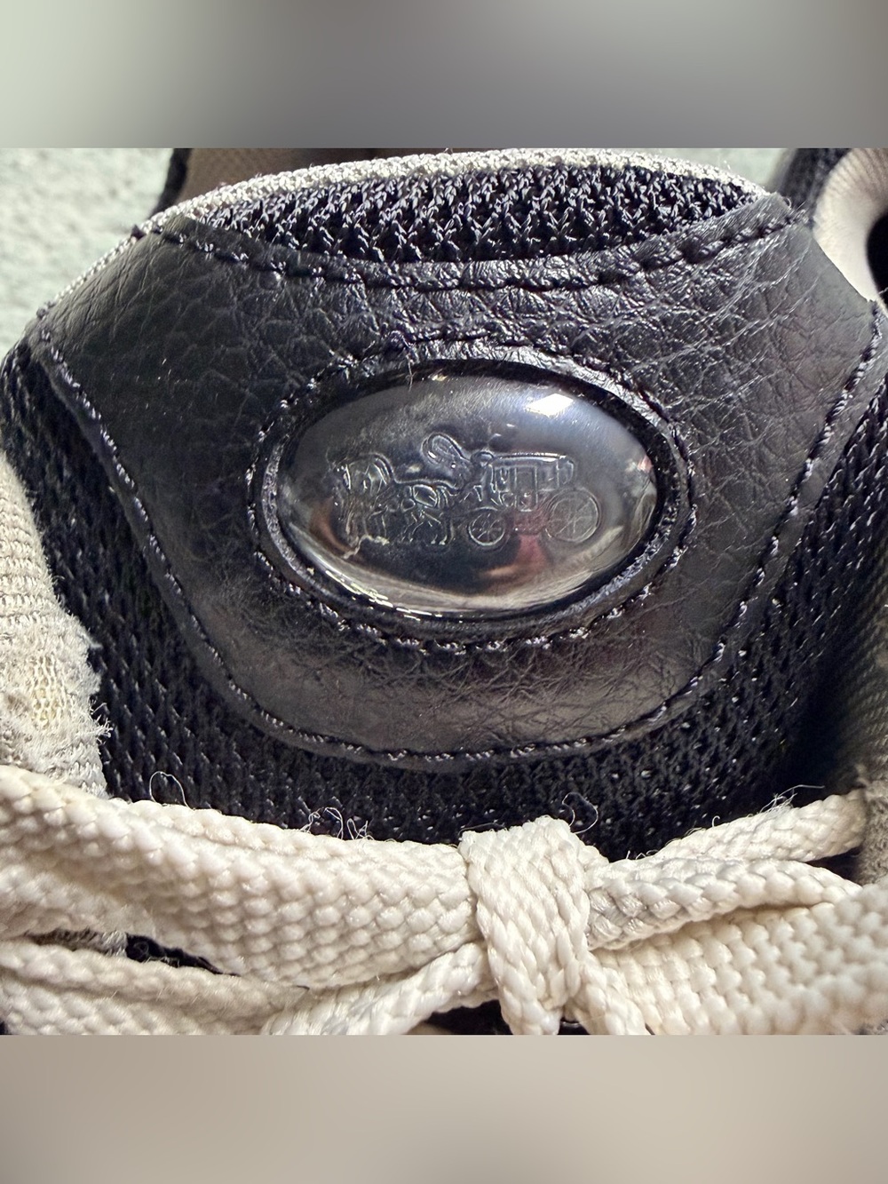 10.5 Coach C301 Chunky Black Lace-Up Sneakers - Picture 3 of 10